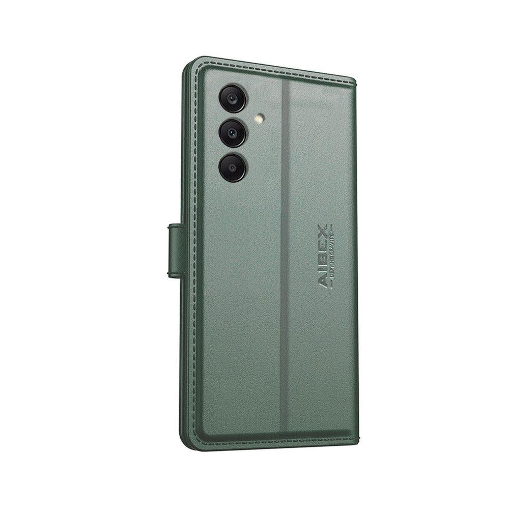 Samsung Galaxy S24 5G Aibex PU Leather Flip Cover Foldable Stand & Pocket Magnetic Closure - Aibex